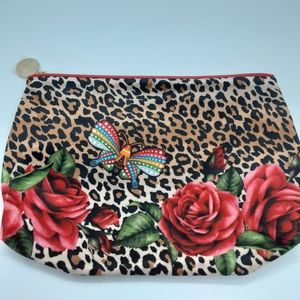 New Estee Lauder Cheetah Print/Rose Makeup Bag